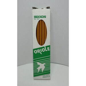 12 VTG Dixon Oriole Pencils #2 Soft Pencils by Dixon Sharpened in Box